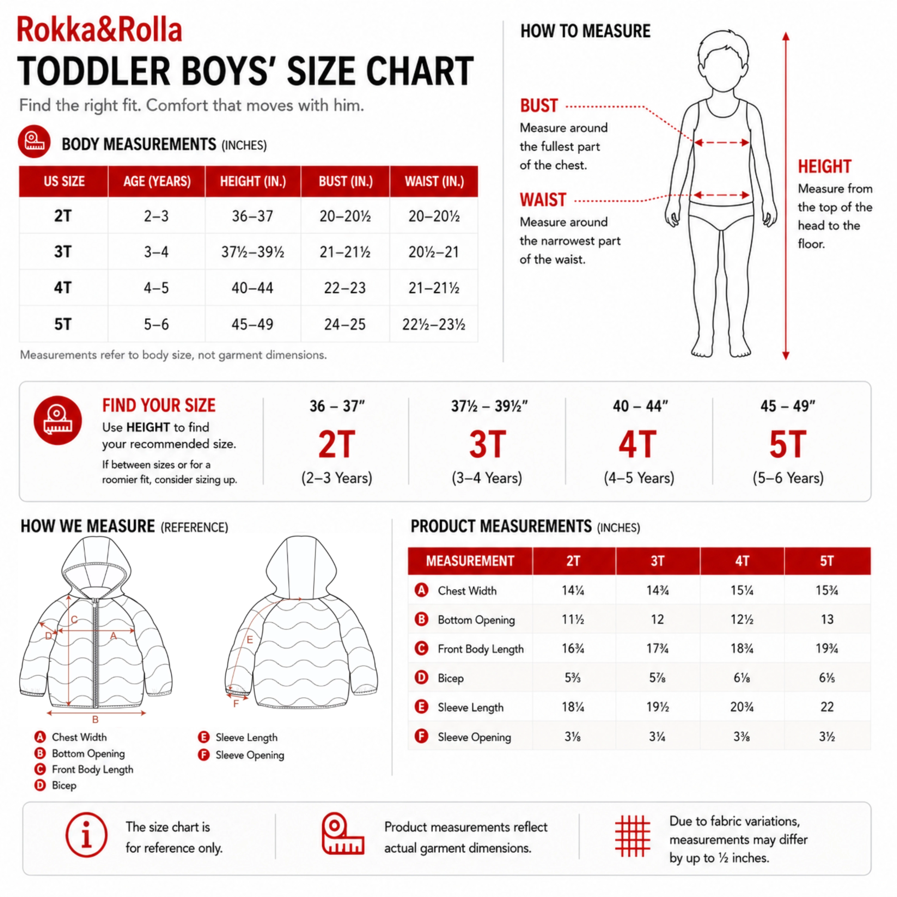 Rokka&Rolla Toddler Boys Reversible Hooded Puffer Jacket
