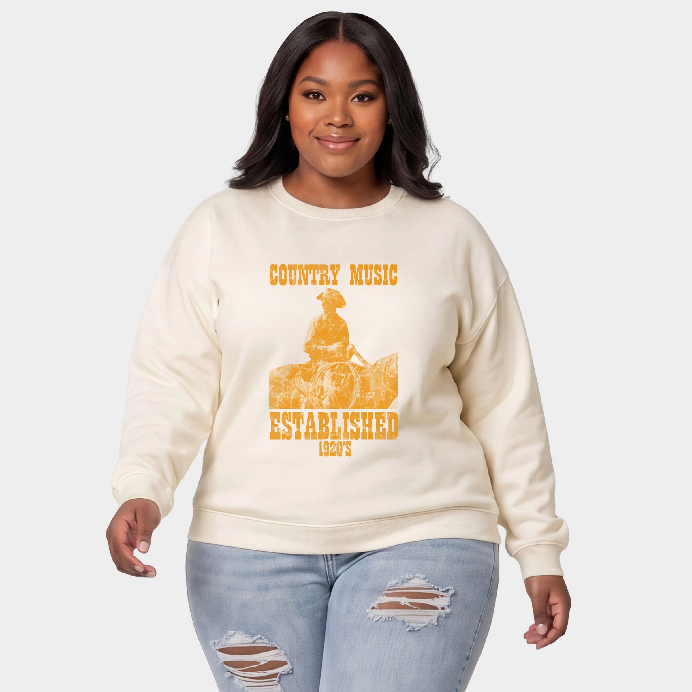 Simply Sage Market - Women's Plus Sweatshirt Country Music EST 1920s
