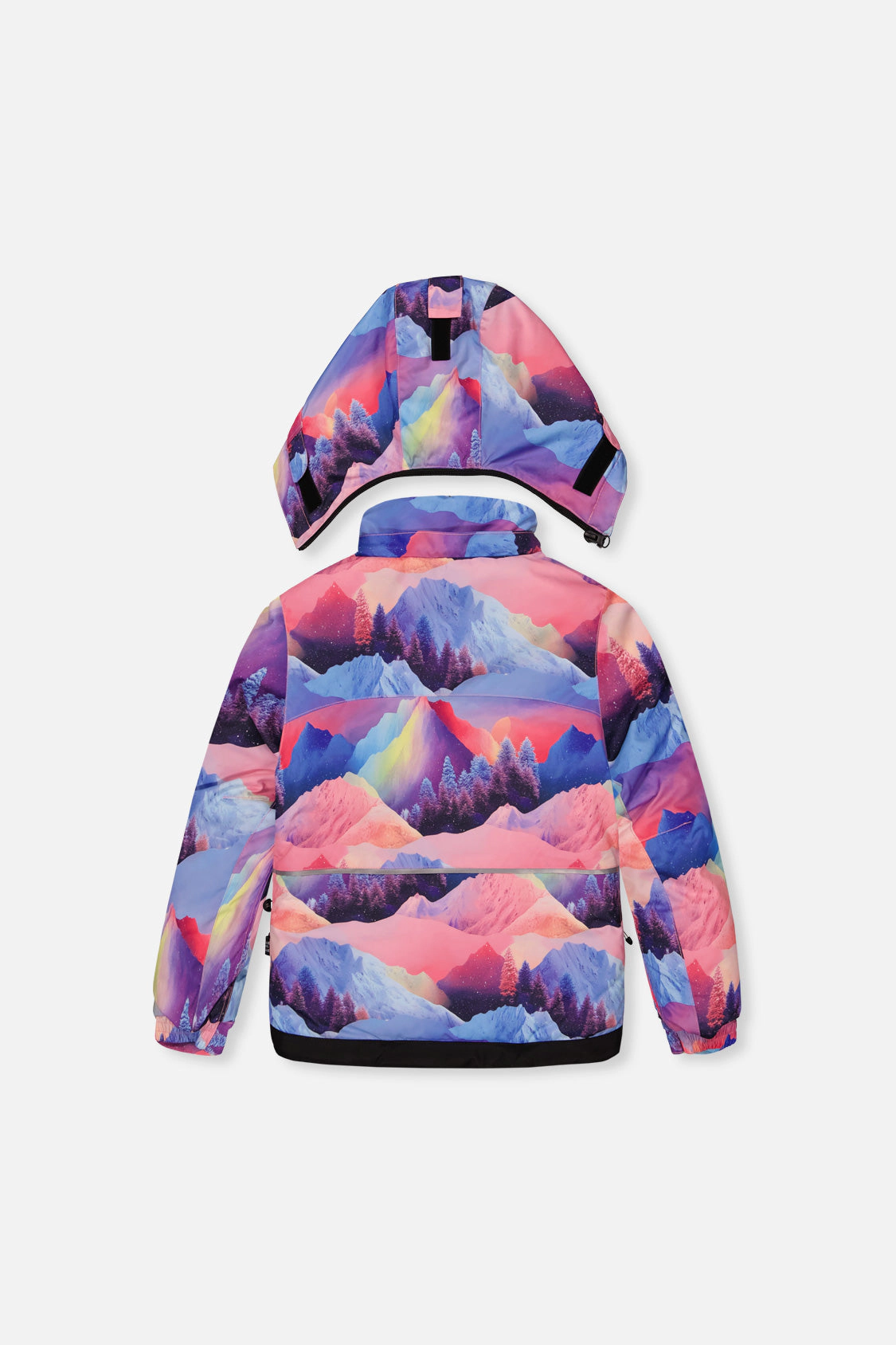 Deux par Girls Mountain Print Two Piece Play Snowsuit with Hooded Jacket and Snow Pants