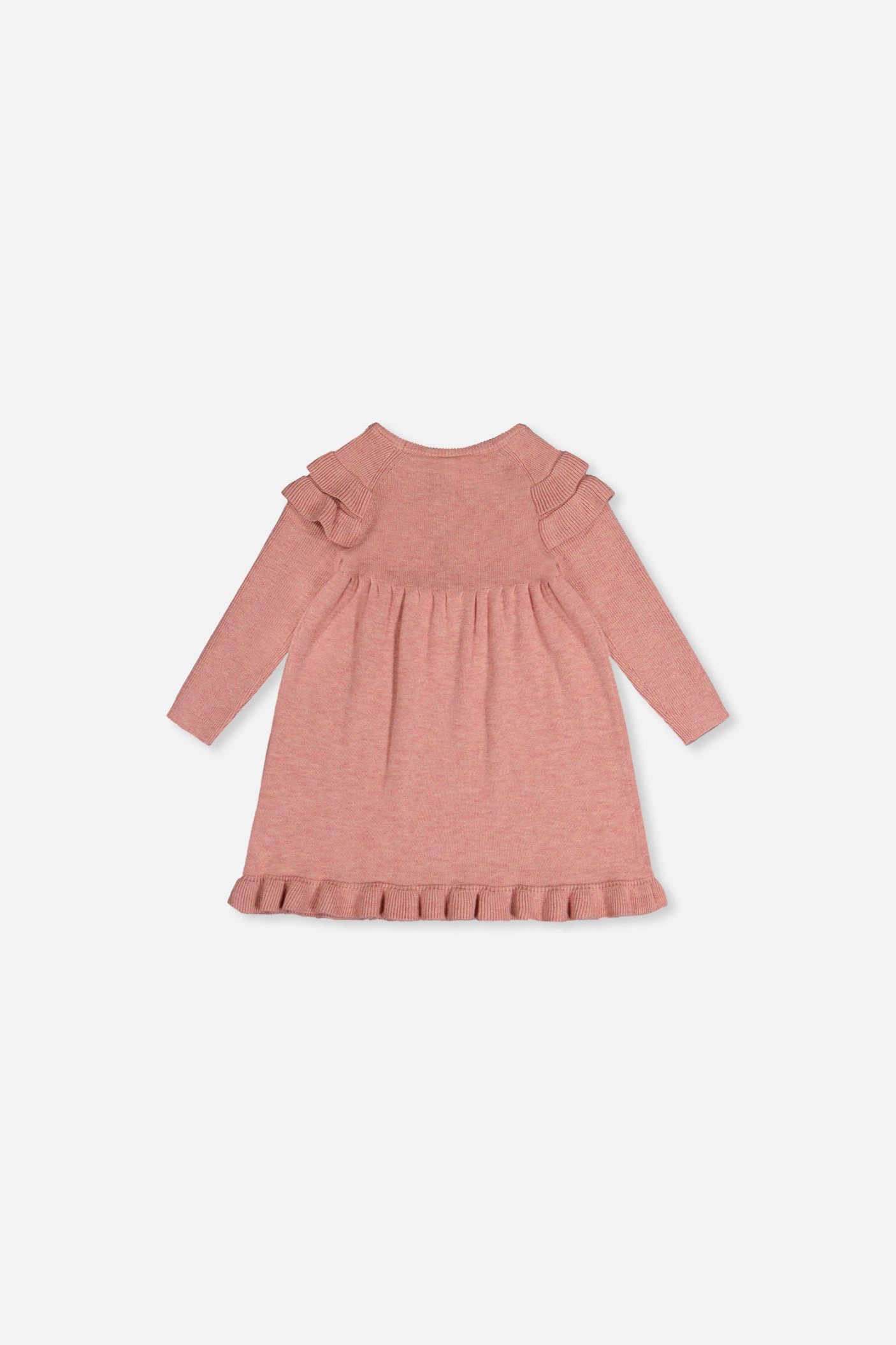 Deux par Girls Ruffled Floral Detail Knitted Dress