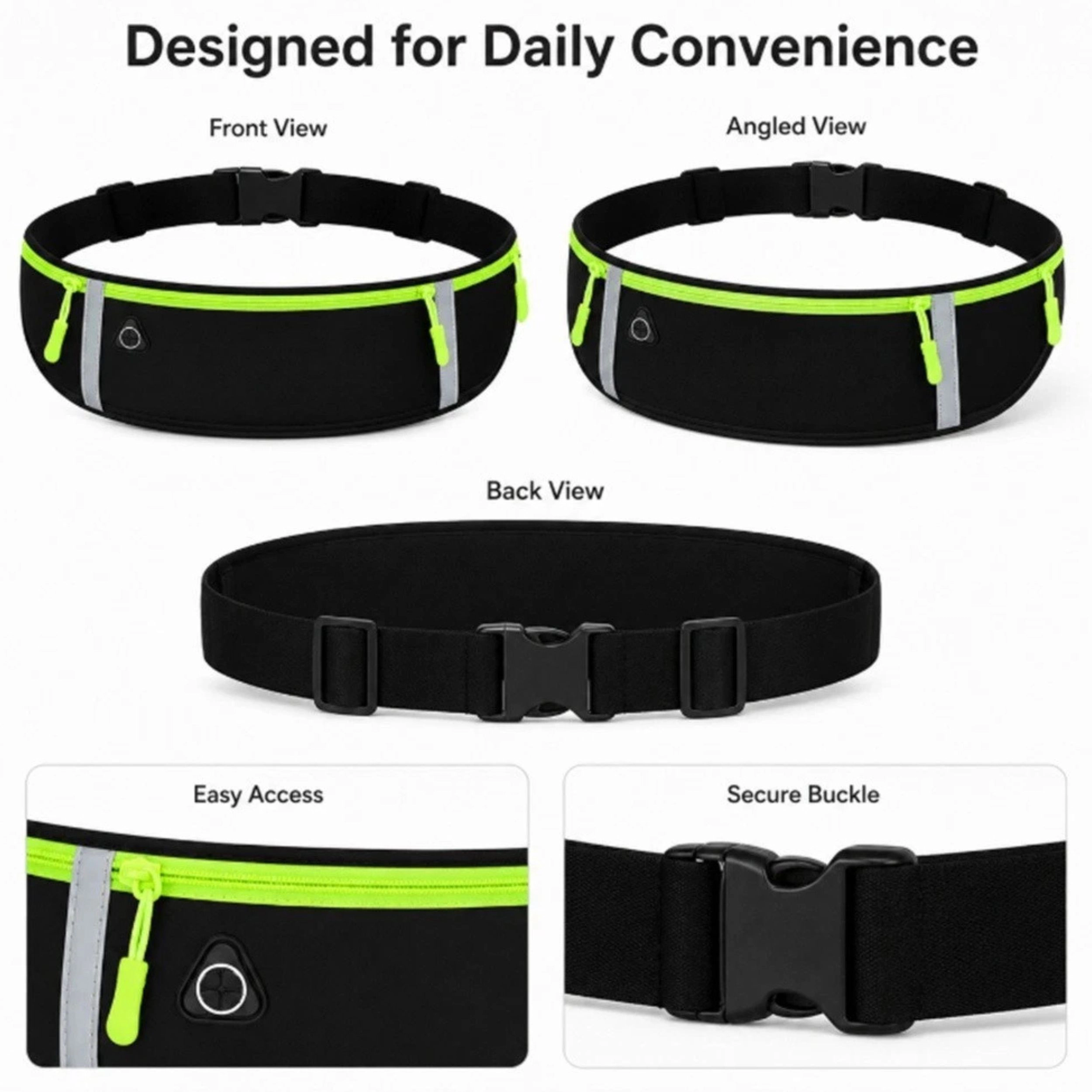 Home Collection Adjustable Running Belt Water Resistant Waist Pack Phone Pouch