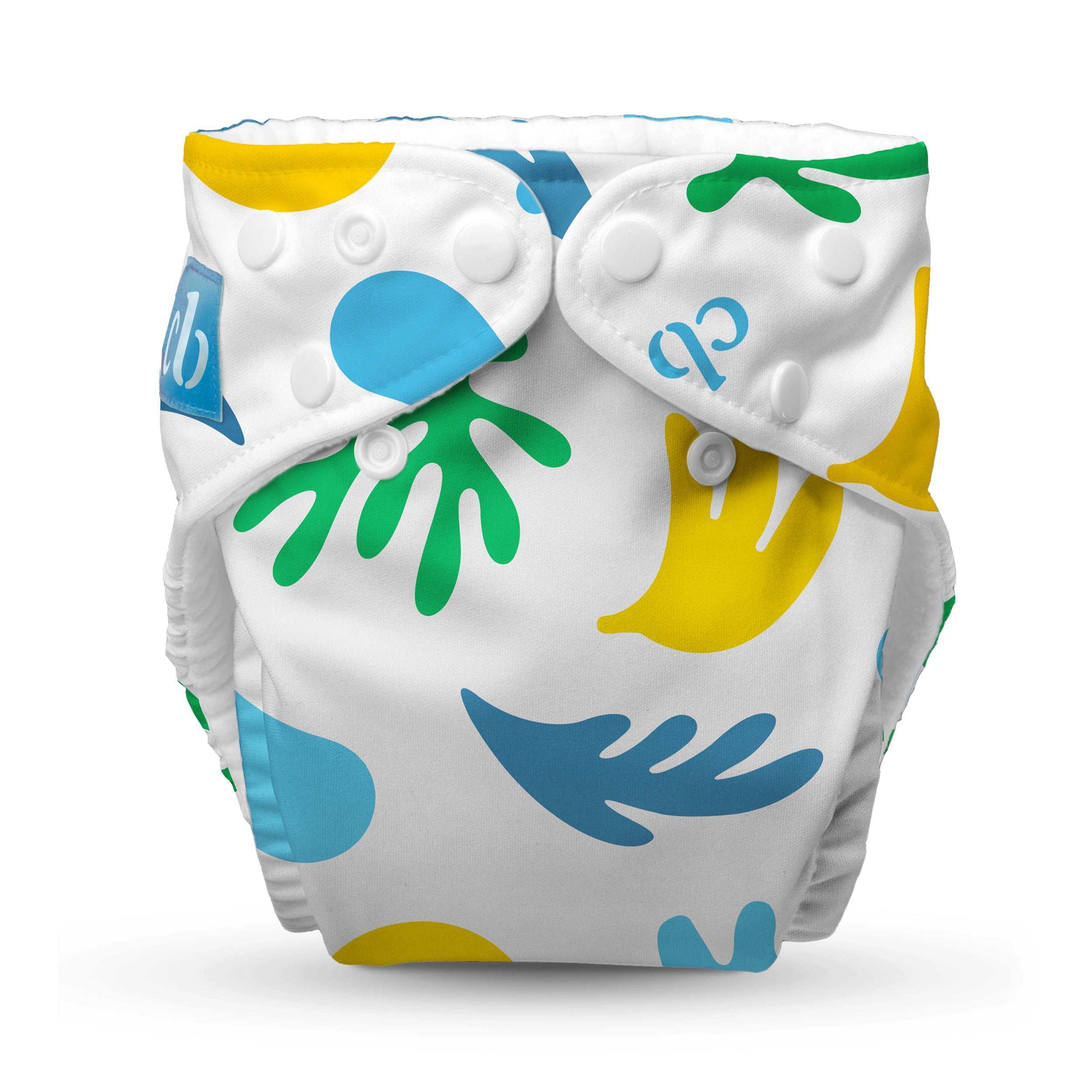 Charlie Banana One-Size Reusable Cloth Diaper with Fleece Lining and Deluxe Insert - CB Leaf