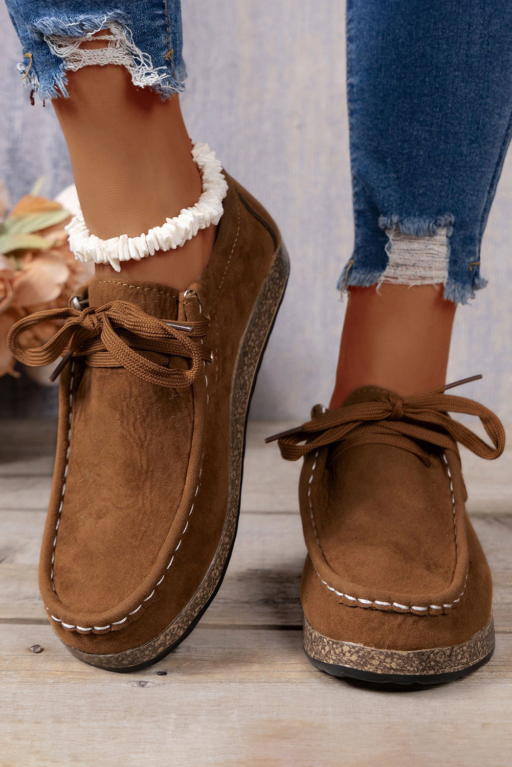 Threaded Pear Women's Quinn Cut Out Suede Ankle Boots