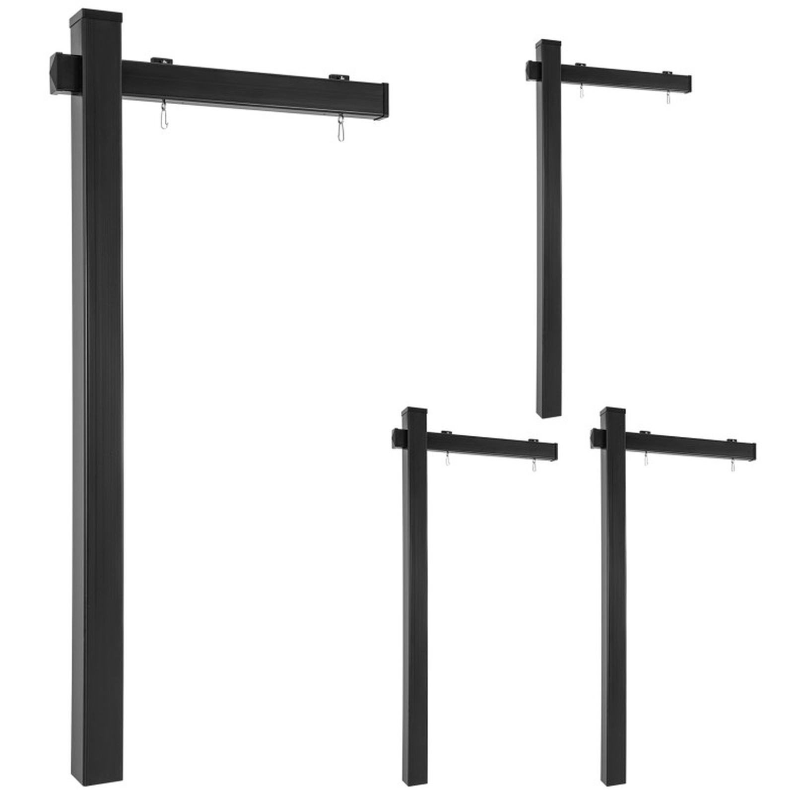 SUGIFT Set of 4 6-ft UPVC Vinyl Real Estate Realtor Yard Sign Posts with 36-in Arm and Steel Ground Stake