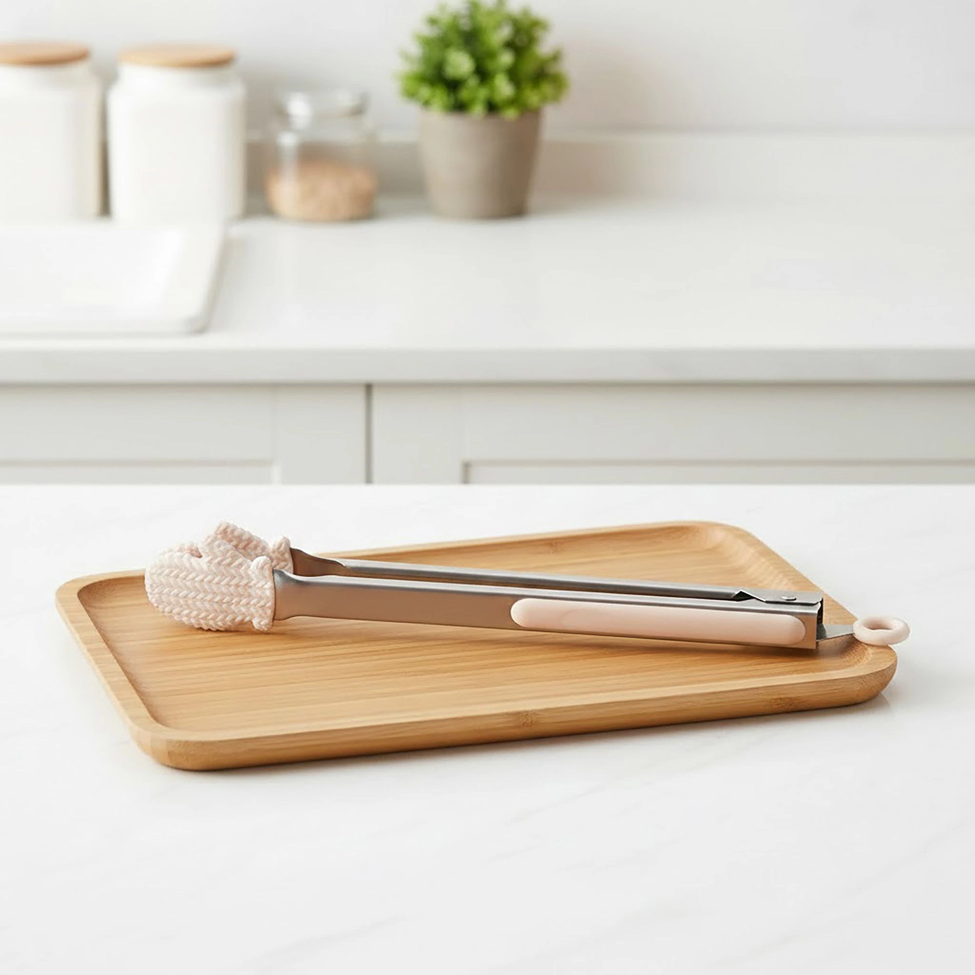 Alilang Women Stainless Steel Kitchen Tongs with Silicone Tips Non Slip Serving Utensil Set 2 Piece