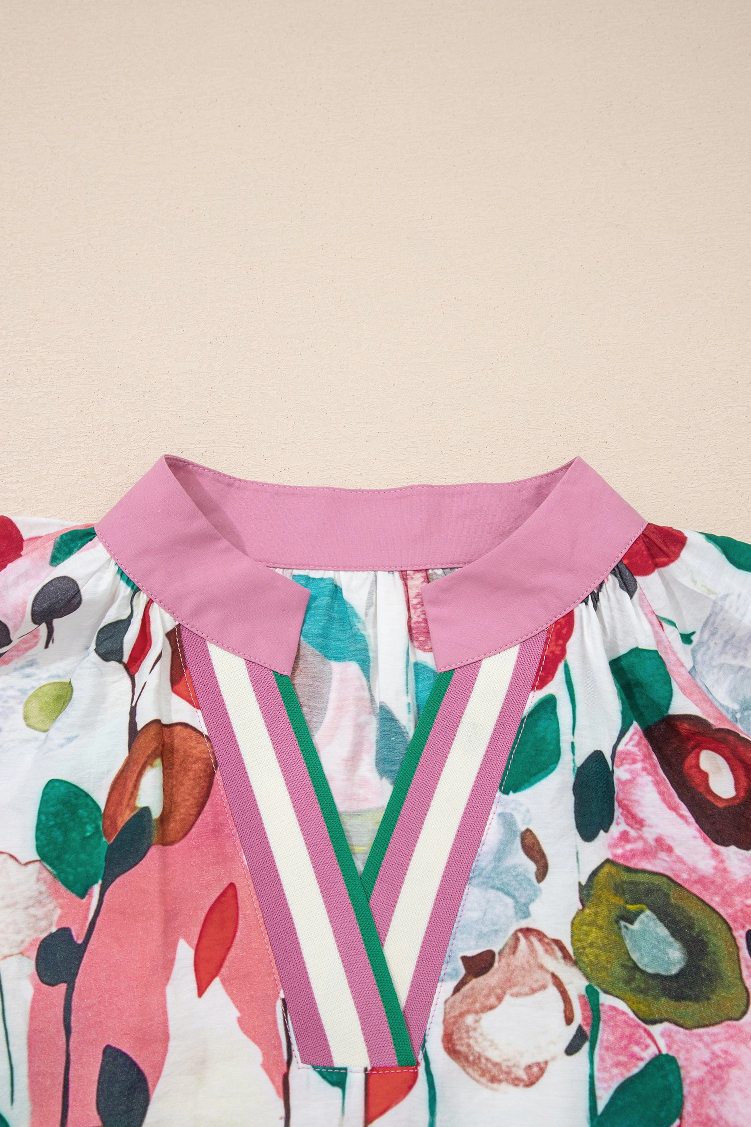 Threaded Pear Briella Sleeve Floral PLUS Blouse