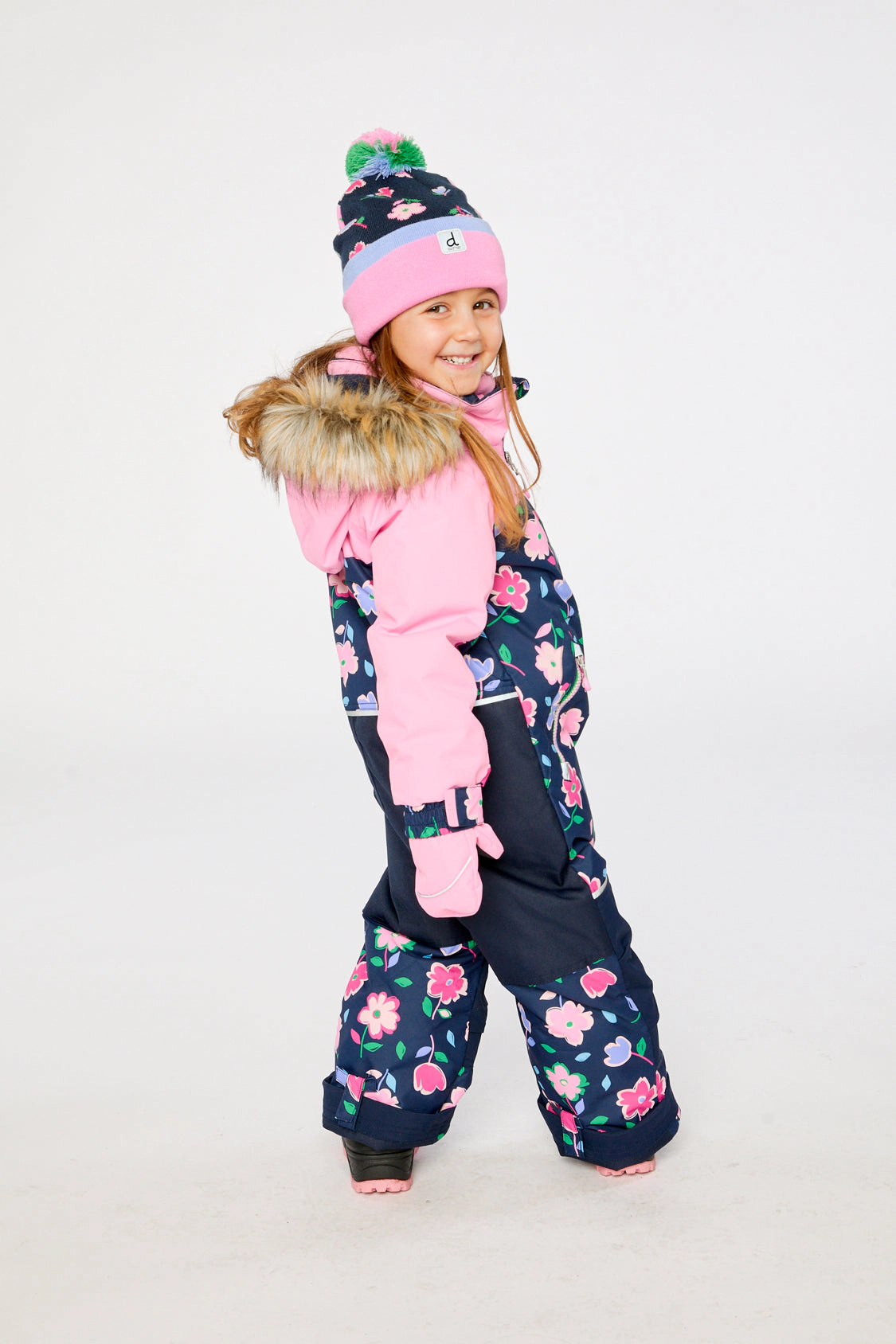Deux par Girls Floral Print One Piece Discover Snowsuit