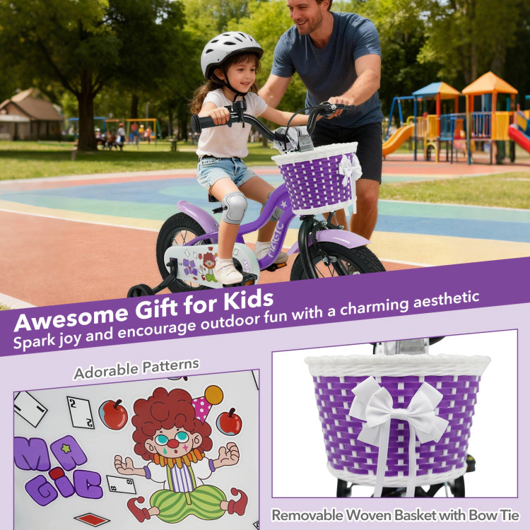 Hivvago Kids Bike with Training Wheels for Aged 3-4 Years Old