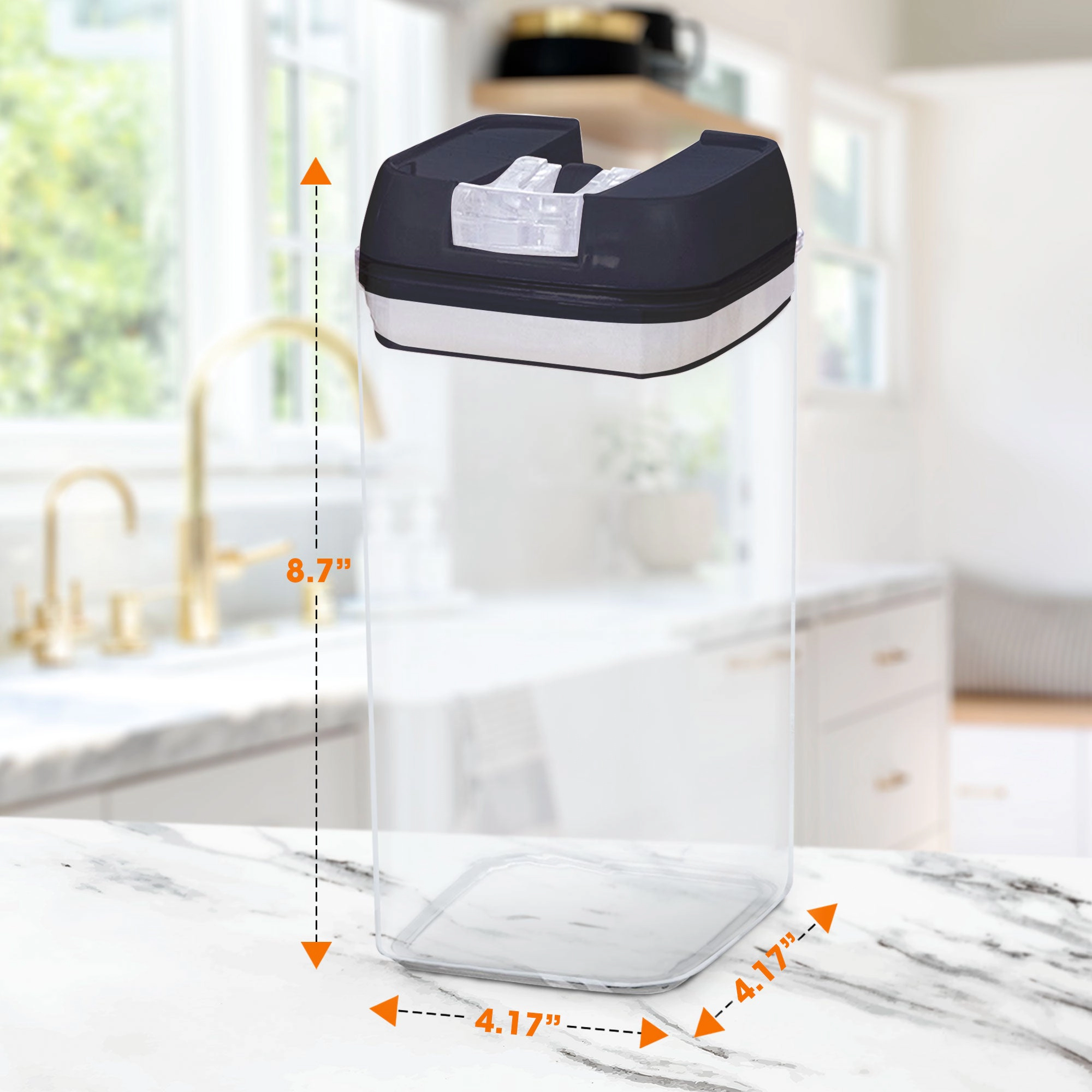Cheer Collection 42oz Airtight Food Storage Containers for Kitchen Organization