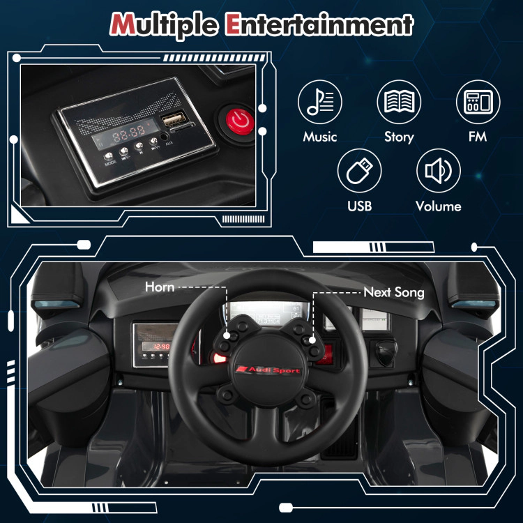 Hivvago Licensed Audi Kids Ride On E-tron Racing Car