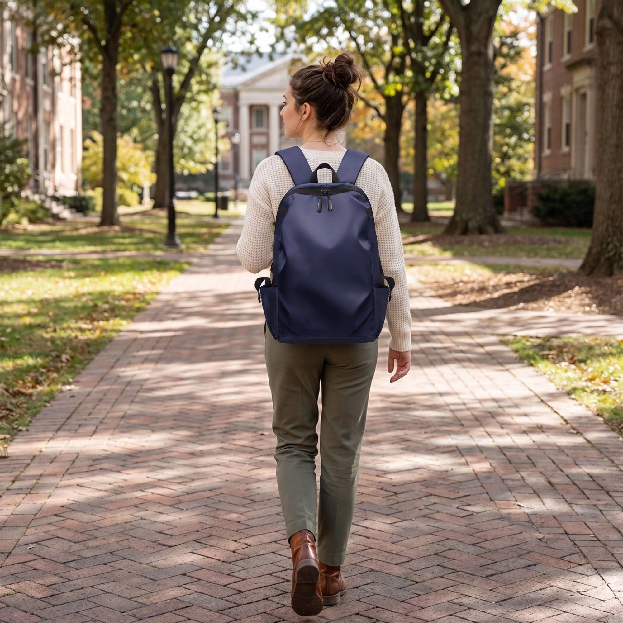 Alilang Women's Sleek Essential Laptop Backpack - Versatile Daypack for Travel, School, and Office