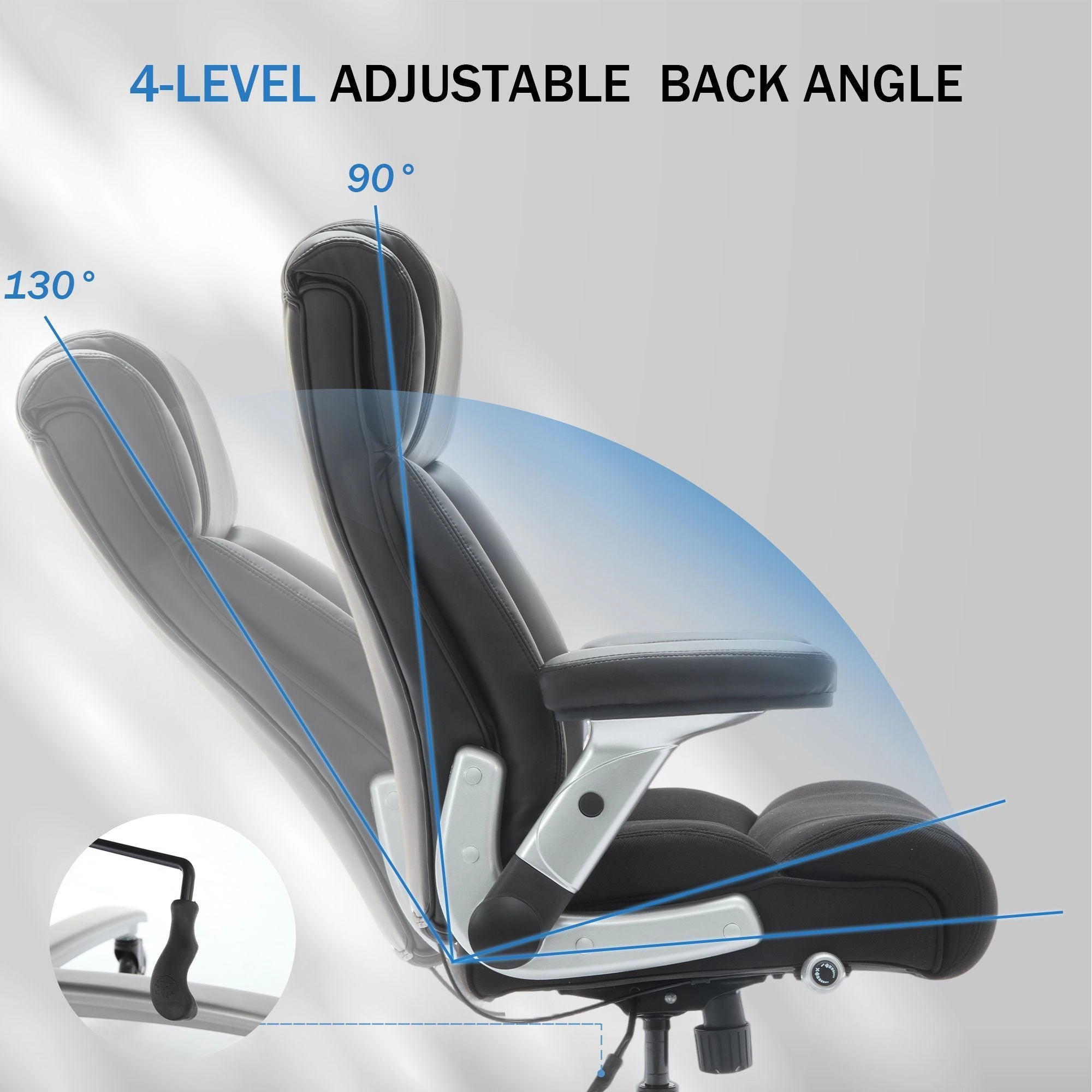 Platinum-Level Office Chairs Big and Tall Office Chair With 500lb Capacity, Adjustable Lumbar, Wide Seat, Flip Up Arms