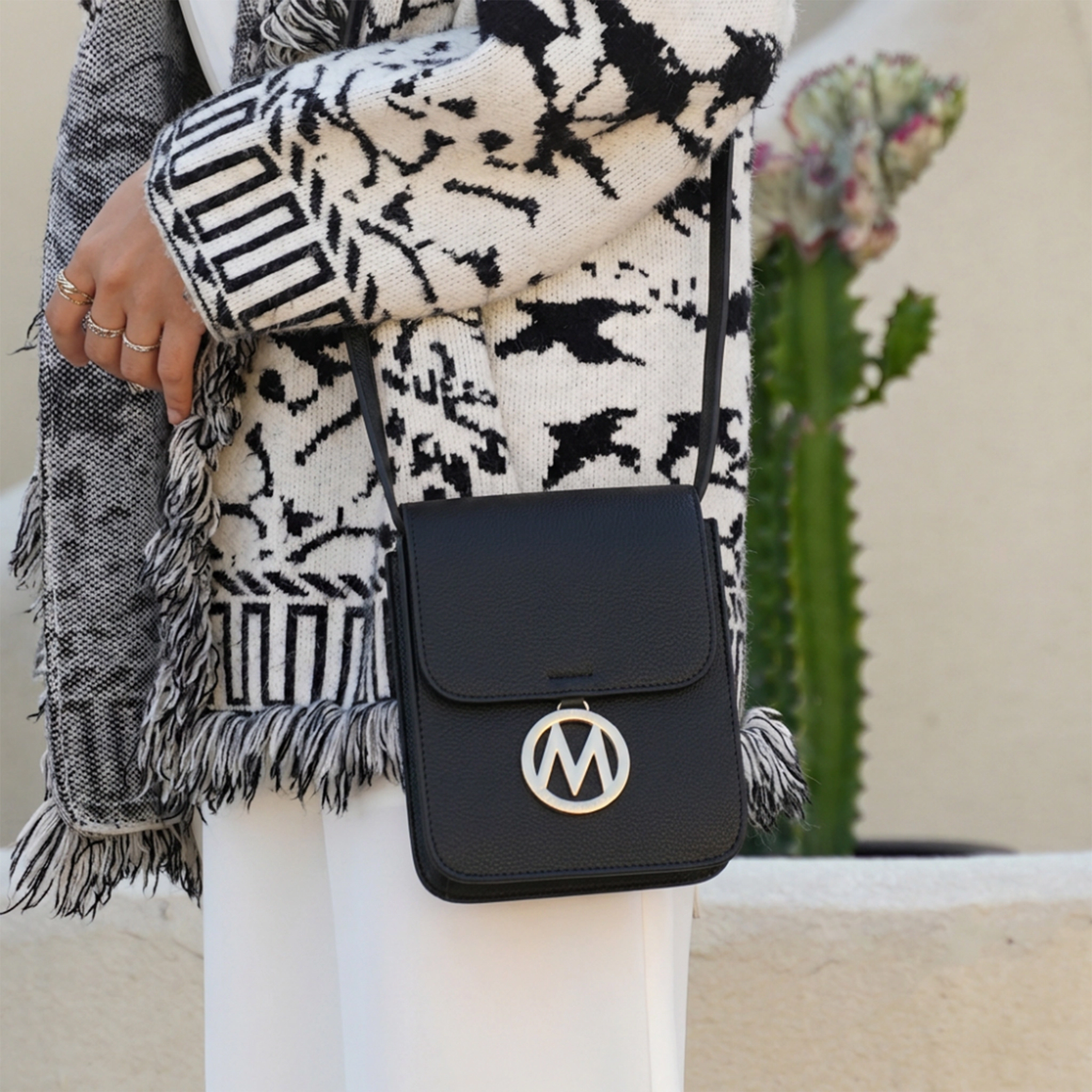 MKF Collection by Mia K Skylar Crossbody Bag - Vegan Leather Women's Handbag