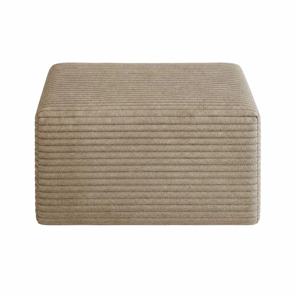 GOODSILO Comfortable Foam Filled Rectangular Low Profile Ottoman