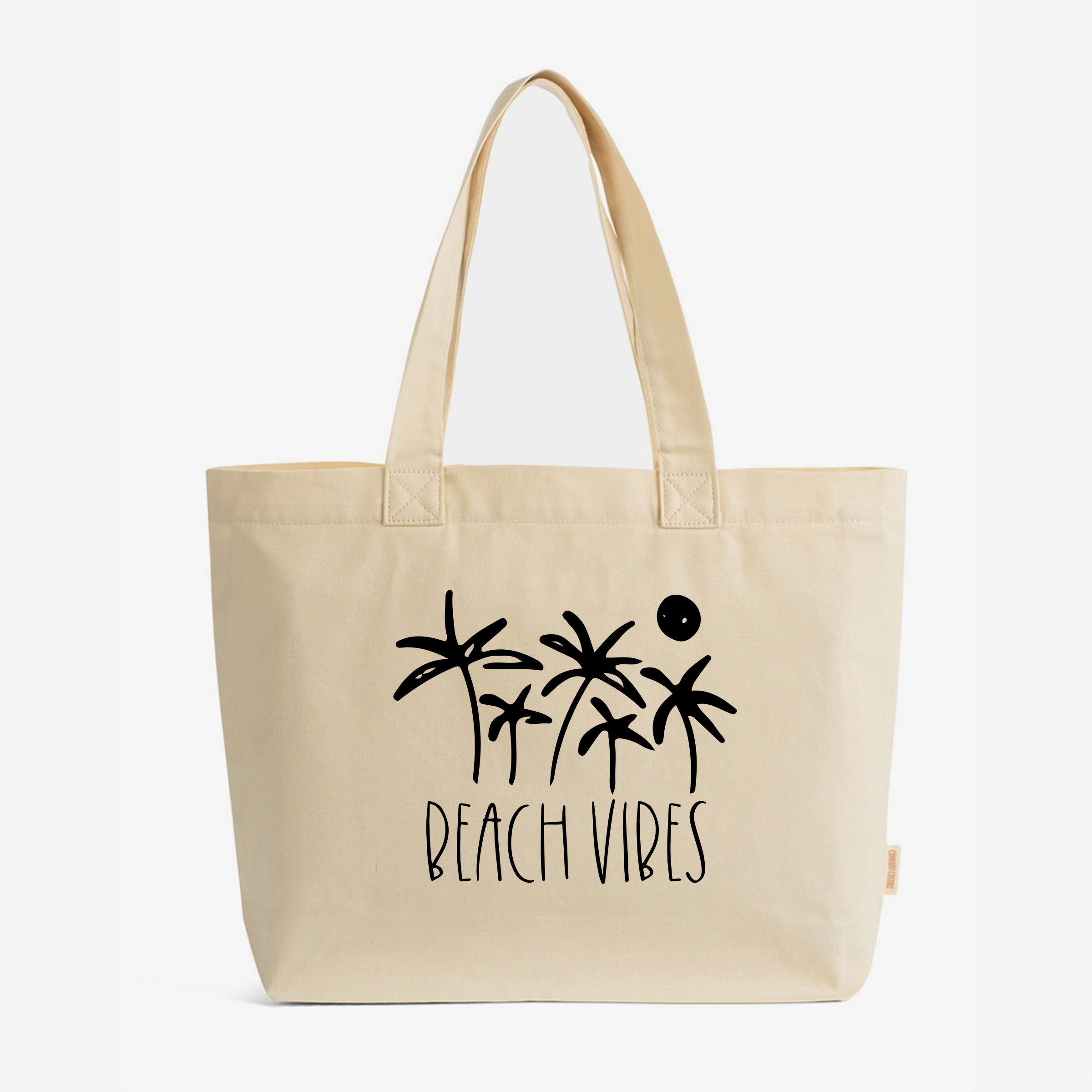 Simply Sage Market - Zippered Canvas Tote Beach Vibes Trees