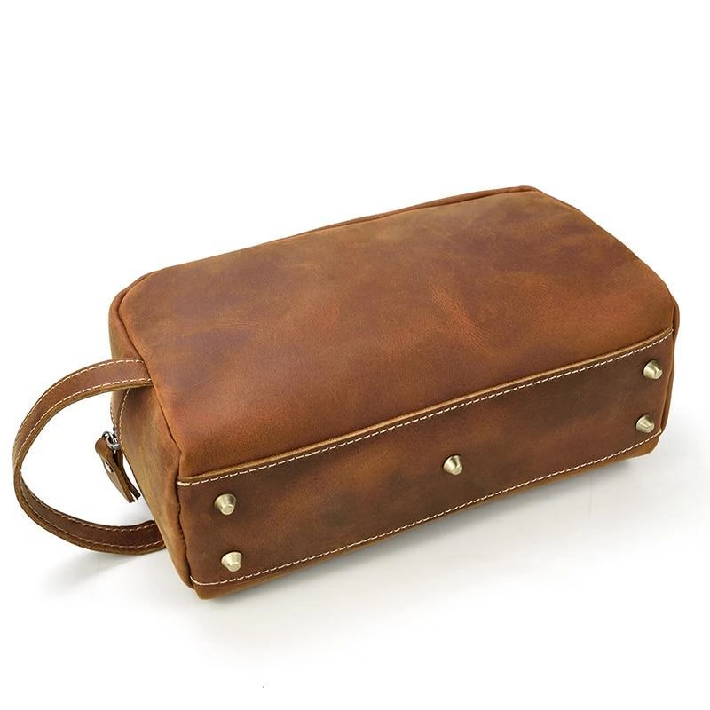 Steel Horse Leather Unisex The Wanderer Toiletry Bag |