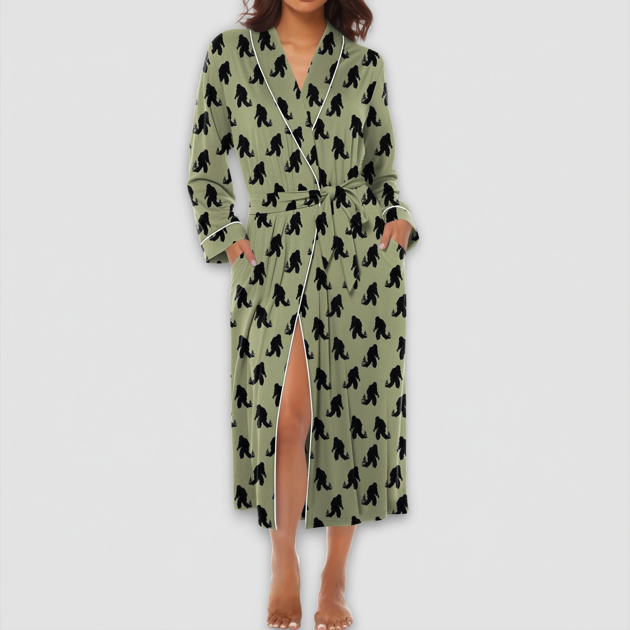 Ekouaer Kimono Robes for Women Long Lightweight Knit Bathrobe Shawl Soft Sleepwear Casual Ladies