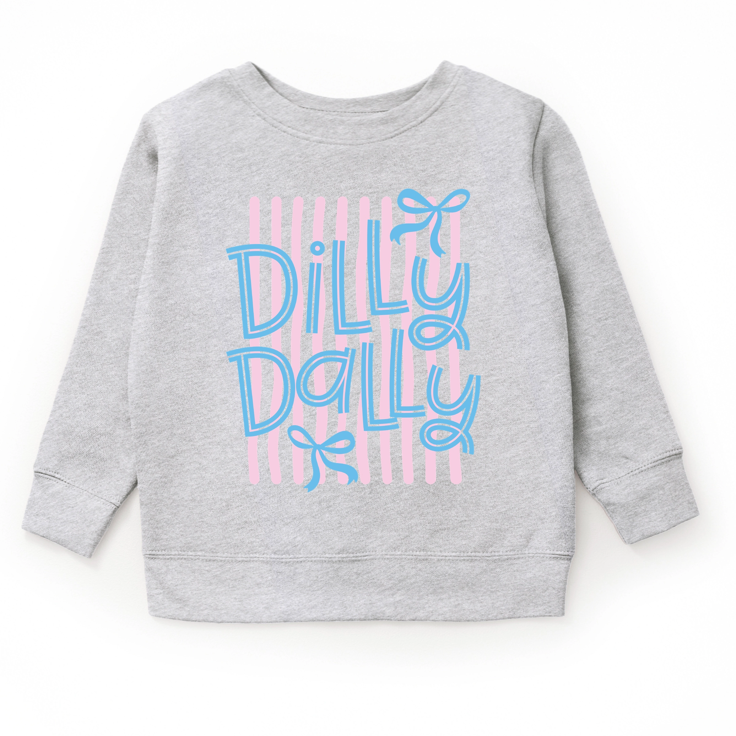 The Juniper Shop - Dilly Dally Stripes Youth Graphic Sweatshirt