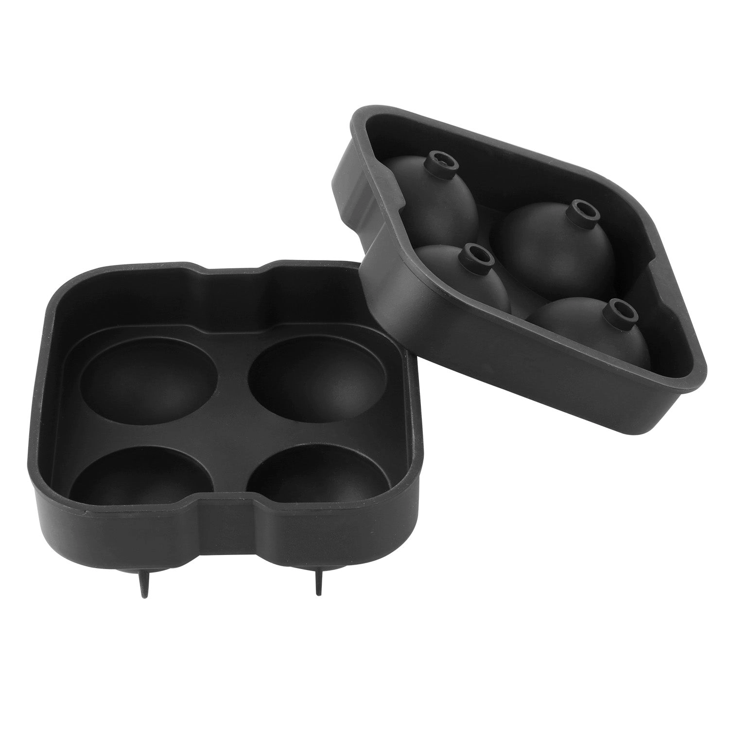 GBruno Silicone Sphere Ice Ball Maker Mold With Lid