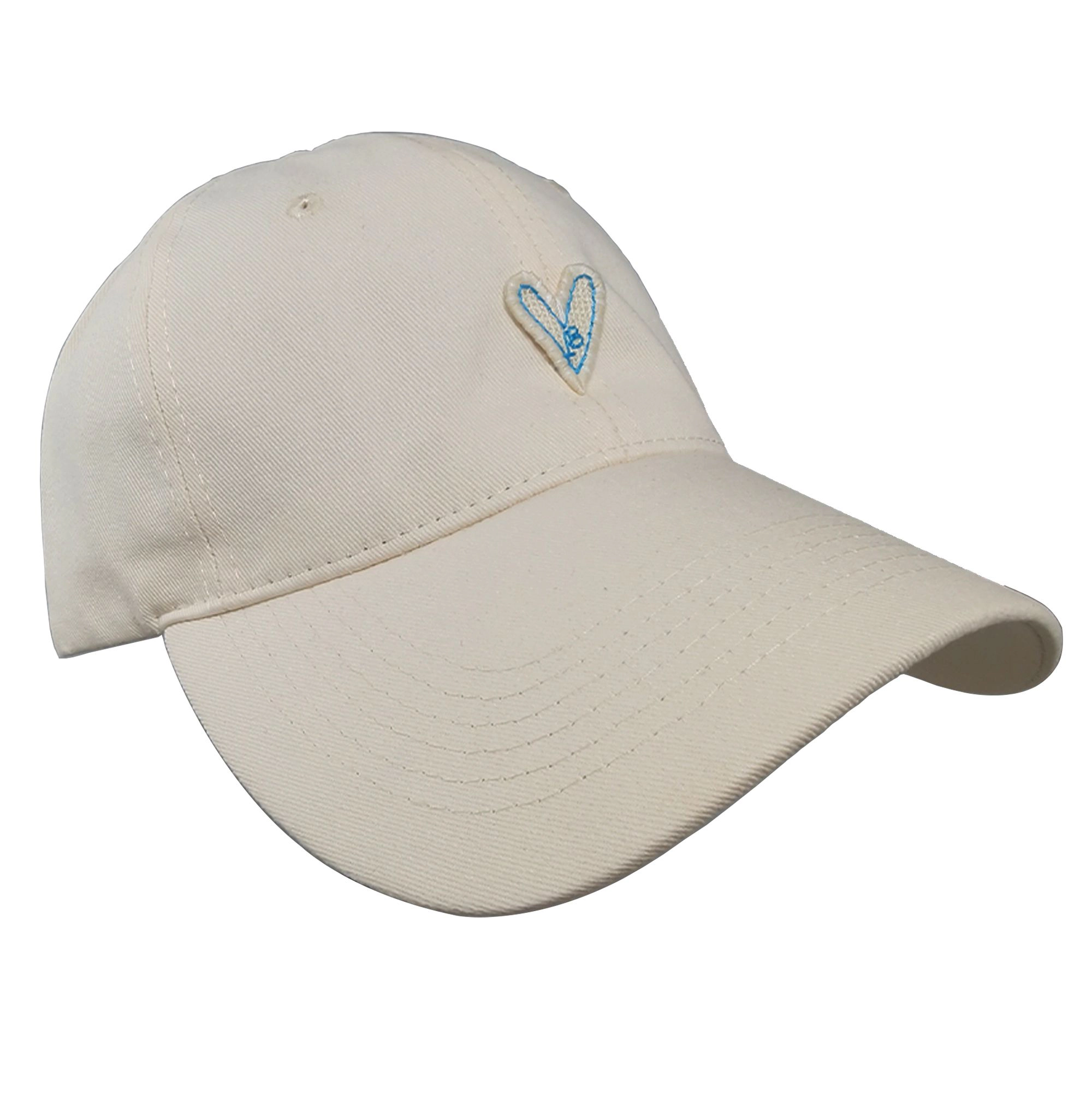 Anna-Kaci Women's Heart Embroidered Baseball Cap Low Bun Soft Cotton Trucker Hat