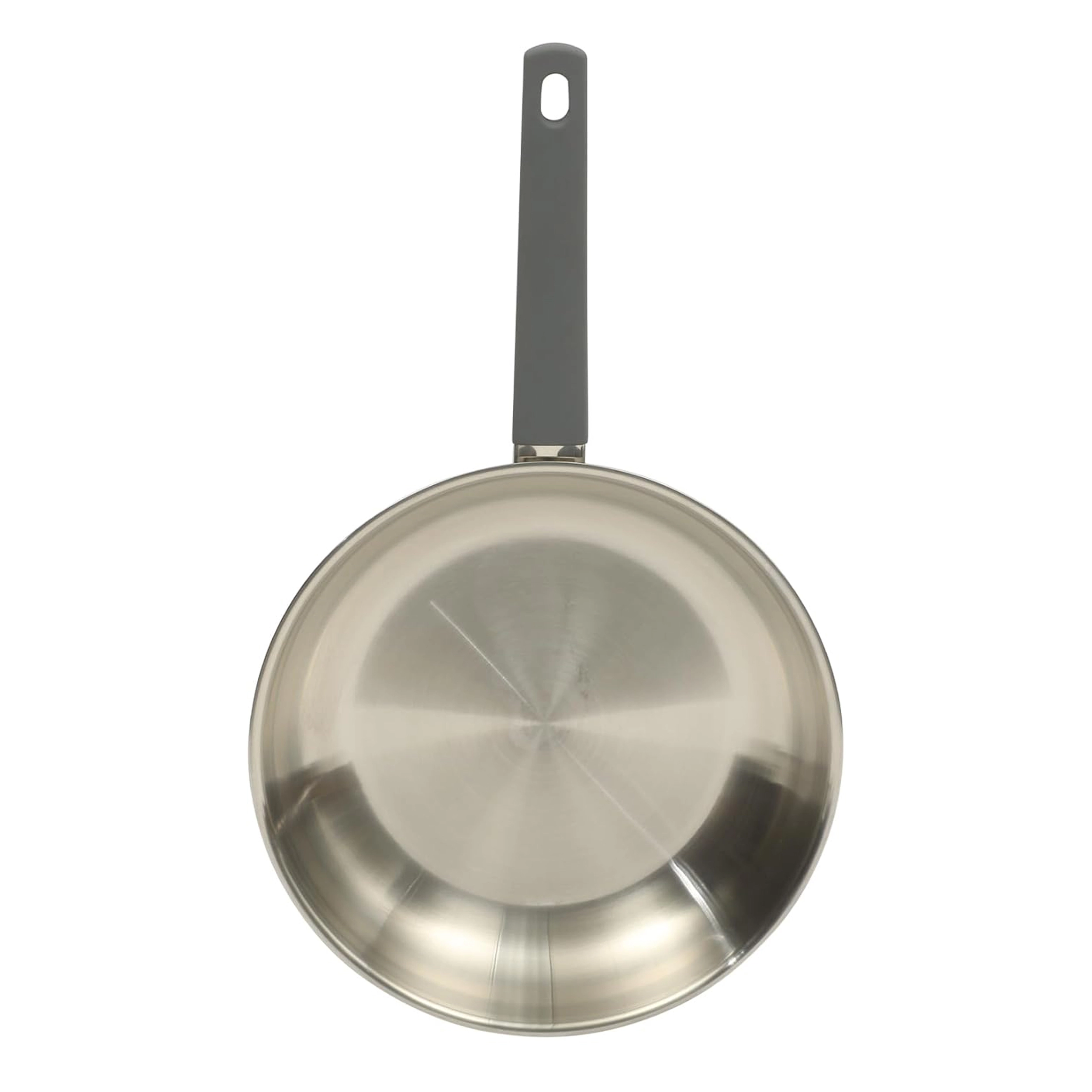 Oster Beauford Inch Stainless Steel Frying Pan with Soft-Touch Handle in Silver