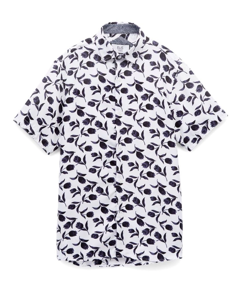 Elie Balleh Boys Slim Fit Floral Button-Down Shirt