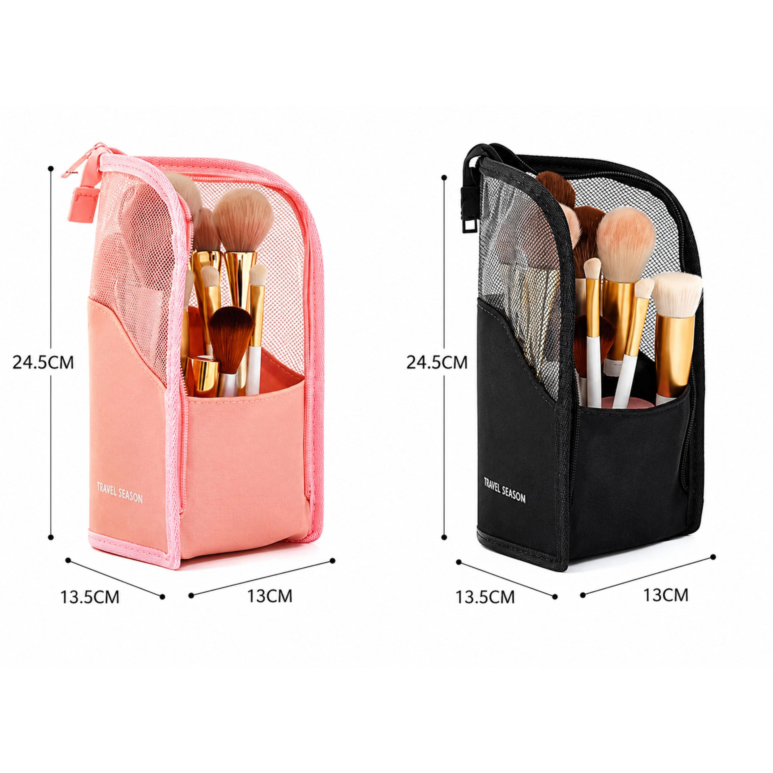 Home Collection Travel Makeup Brush Holder Clear Waterproof Cosmetic Organizer Pouch