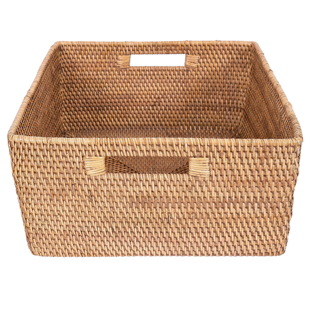 Saboga Home™ Square Storage Basket With Cutout Handles