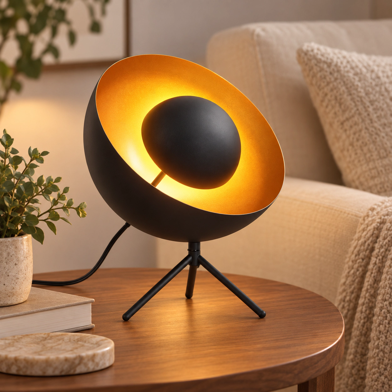 EP LIGHT Mid Century Satellite Radar Table Lamp
