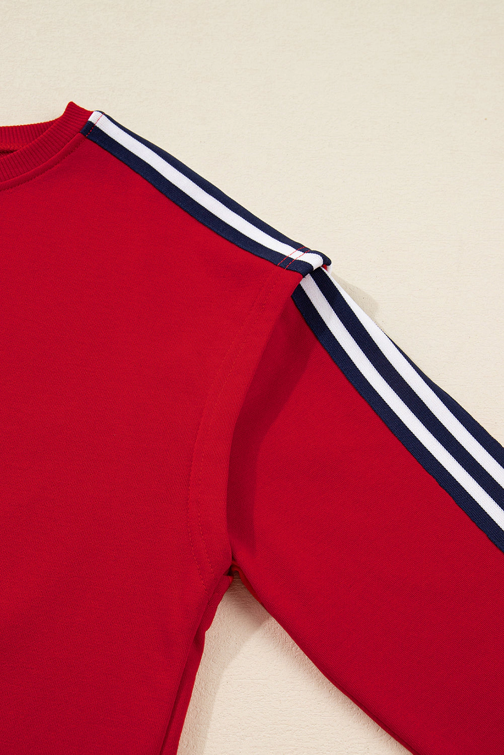 Threaded Pear Seramya Striped Detail Varsity Sweatshirt