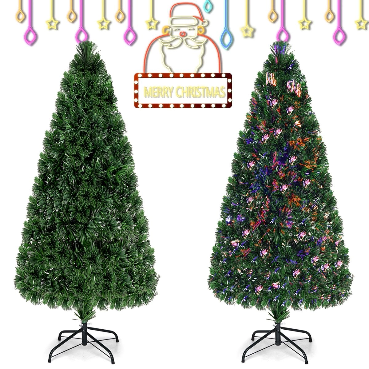 SlickBlue Green Fiber Optic Christmas Tree for Indoor Holiday Décor