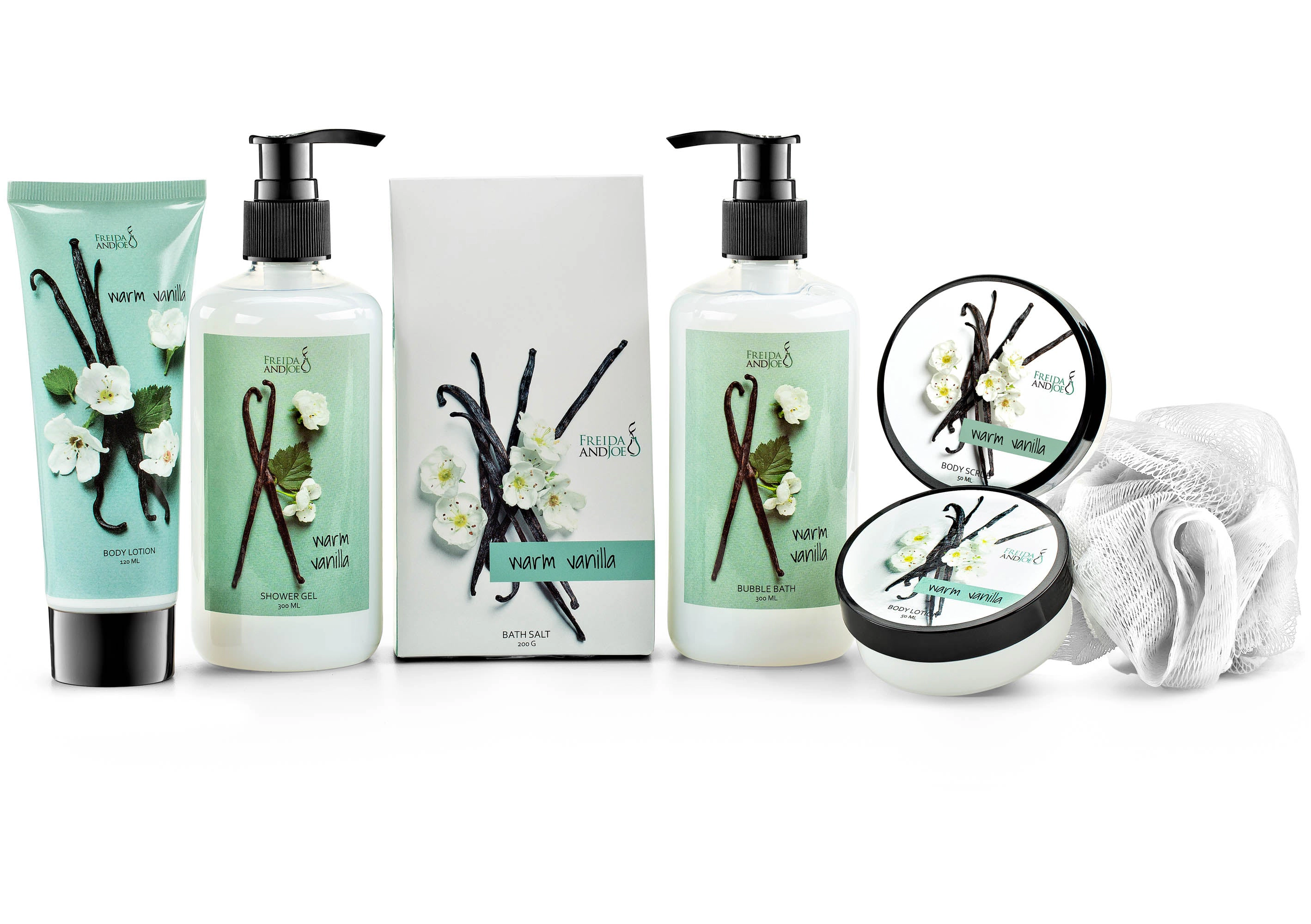 Freida and Joe Women & Men  Warm Vanilla Spa Bath & Body Gift Basket  Luxurious Set