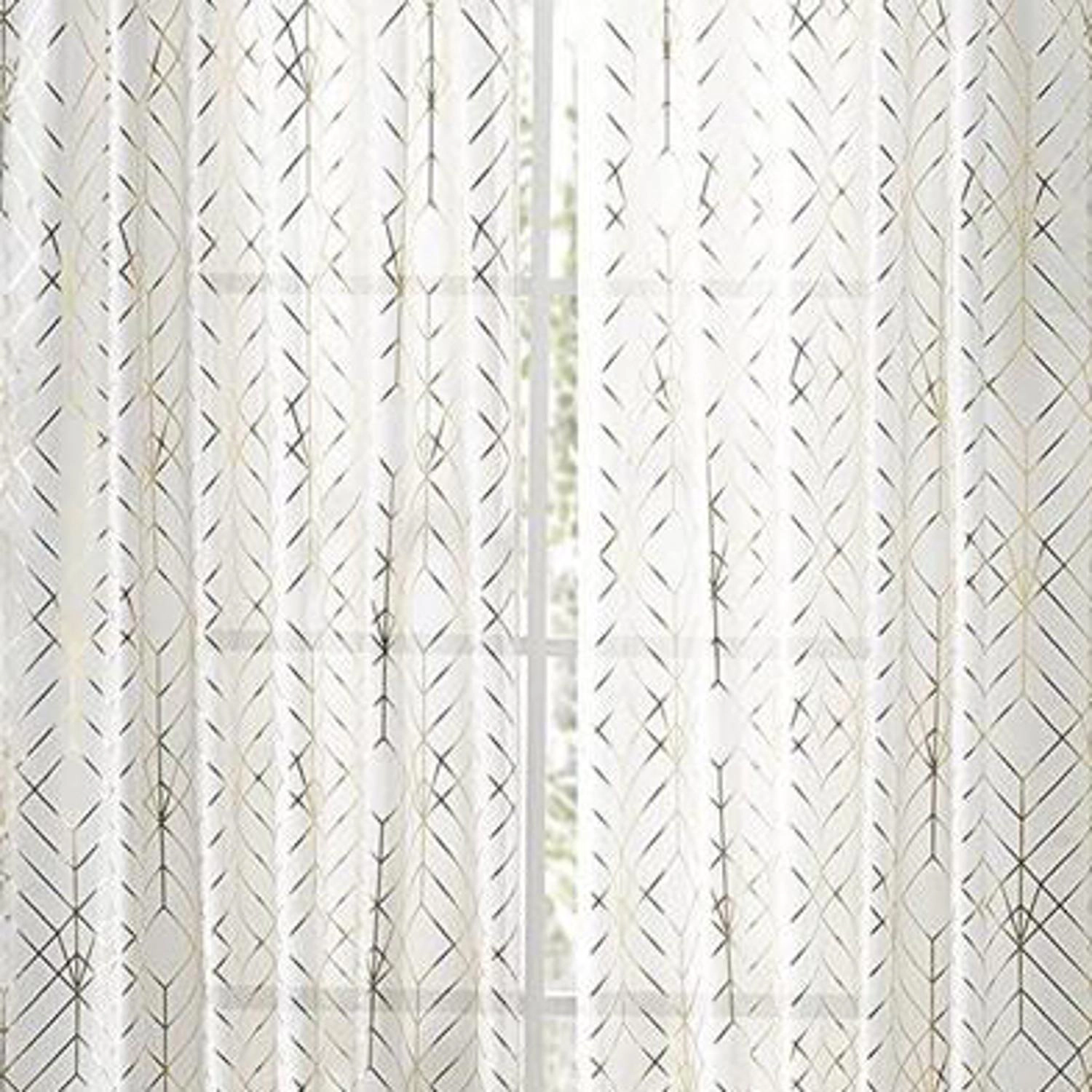 Ellis Curtain Deco Crushed Taffeta Rod Pocket Tailored Panel - 48x84", Gold