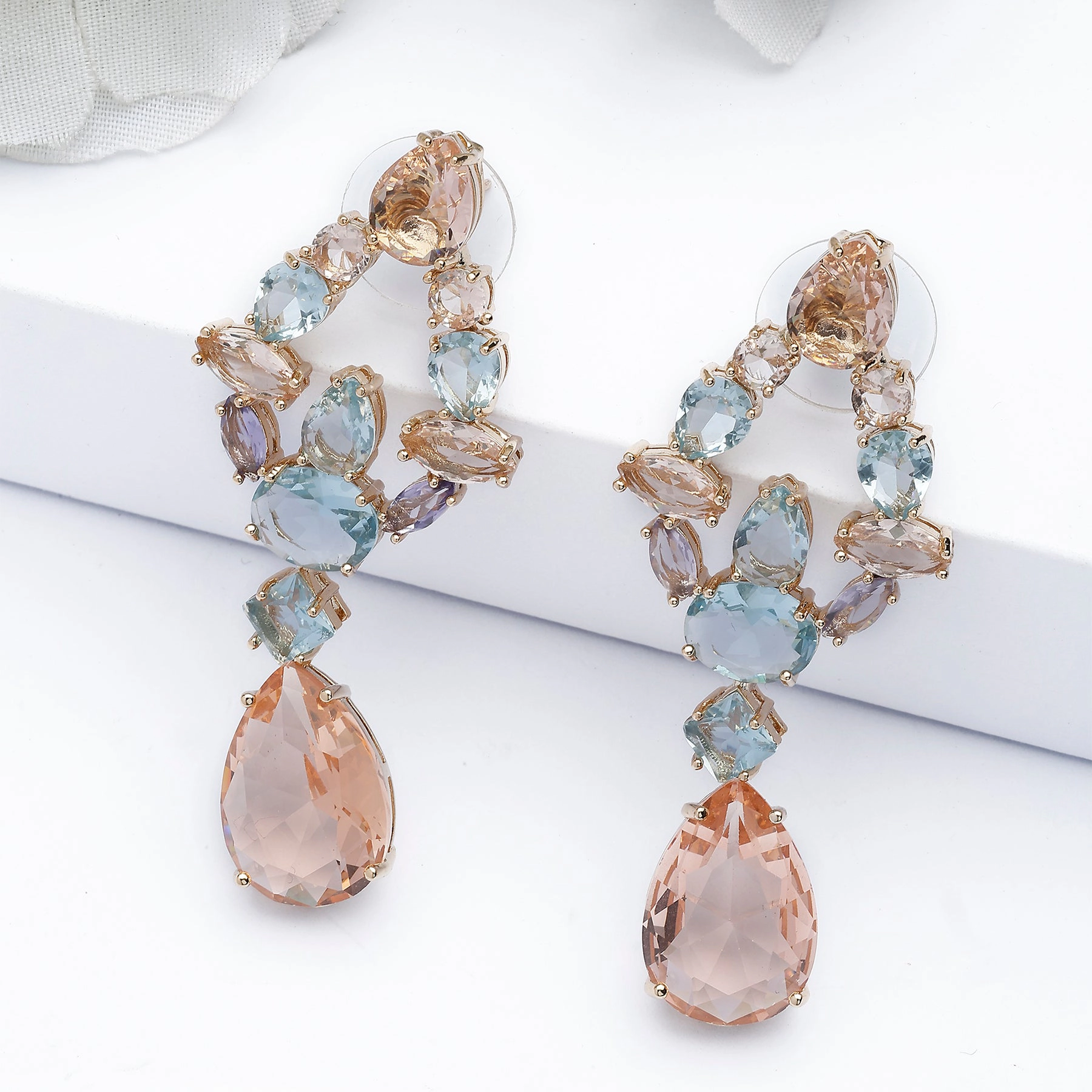 AGP PARIS Womens Beautiful Champagne Drop Earrings