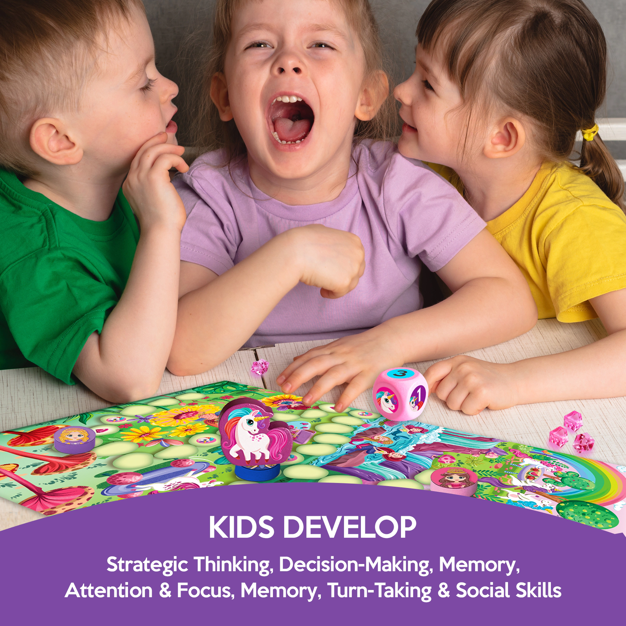 Chalk & Chuckles The Princess Race Memory Board Game - 2-4 Players
