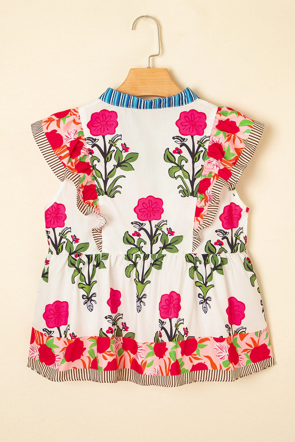Threaded Pear Madisen Flutter Sleeve Blouse