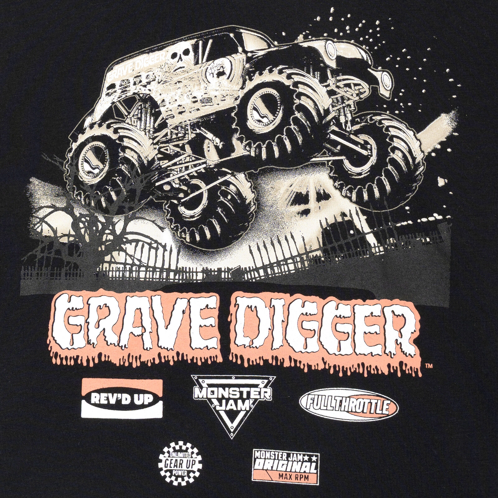 Monster Jam Grave Digger Boys' 2-Piece T-Shirt and Denim Skirt Set
