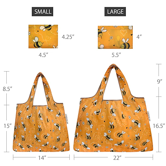 Wrapables LS Nylon Reusable Shopping Bags for Groceries (set of 2 ...