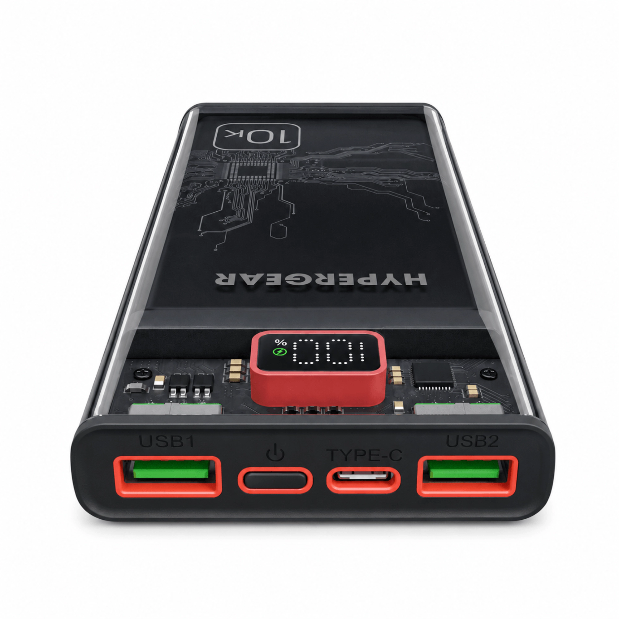 HyperGear ClearCharge 10000mAh Transparent PD Power Bank