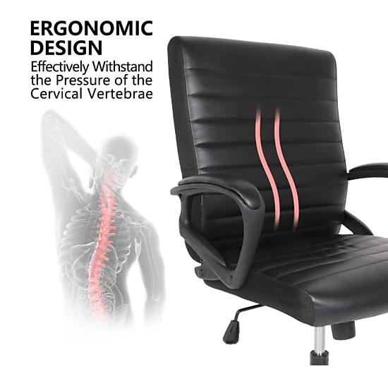 Executive Ergonomic Bonded Leather Office Chair