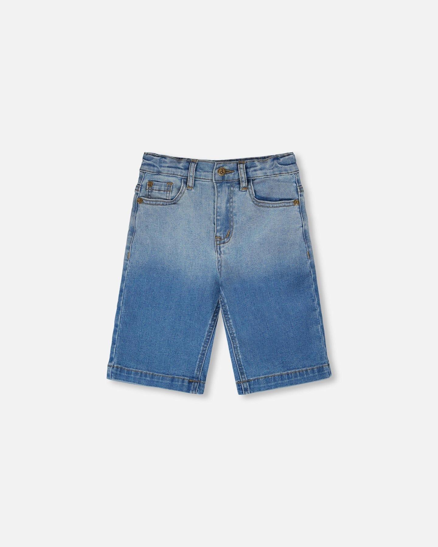 Deux par Boys Stretch Jean Bermuda To Gradient