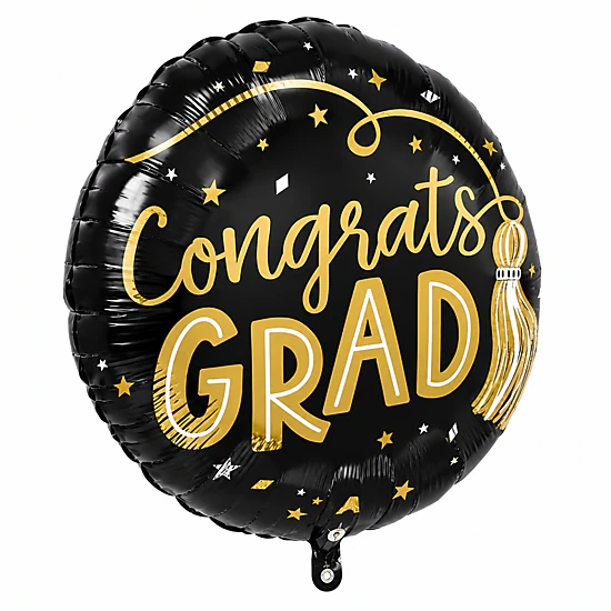 LoonBalloon 28 in Graduation Foil Balloons, 5-Count, Cap and Tassel ...