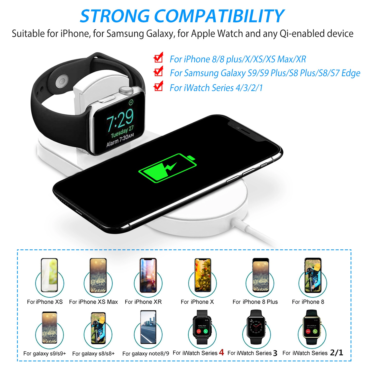 GBruno 2-in-1 Wireless Charger For Phone And Watch