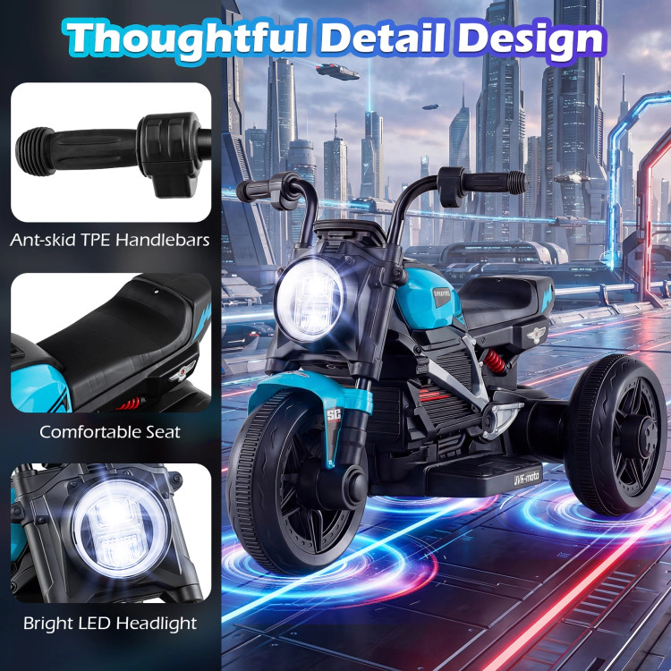 Hivvago 6V Kids Electric Motorcycle with LED Headlight and Music for Toddlers Aged 3-5