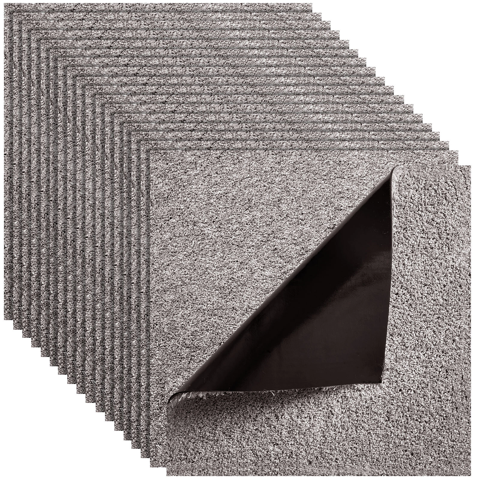 HONGGE Self Adhesive Carpet Tiles Soft Padded Floor for Easy DIY Living Room