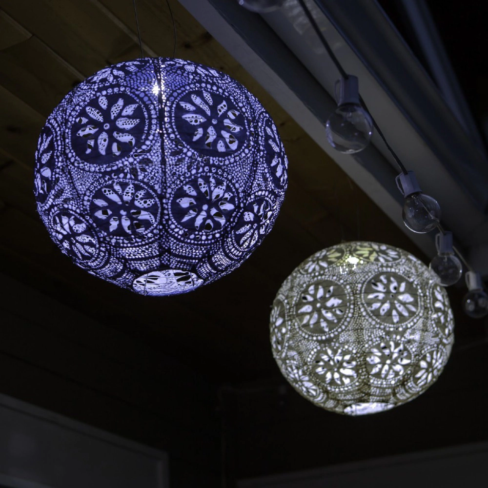 Allsop Home & Garden Soji Stella Boho Globe 12 Solar Lantern