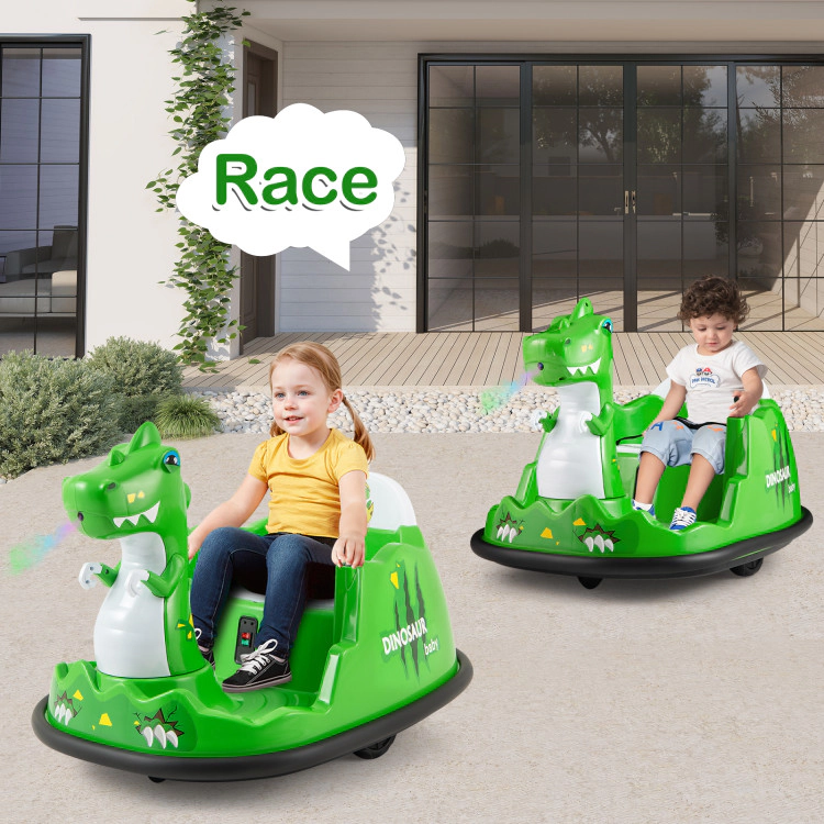 Hivvago 12V Bumper Car with Spray Function and Remote Control for Toddlers Aged 2-5