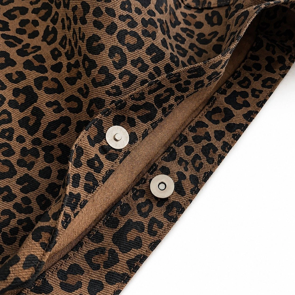 Alilang Women's Leopard Print Fabric Tote Bag Soft Shoulder Bag with Magnetic Snap Closure