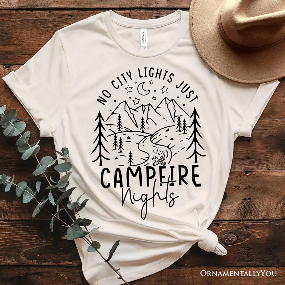 OrnamentallyYou Unisex No City Lights Just Campfire Nights T-Shirt