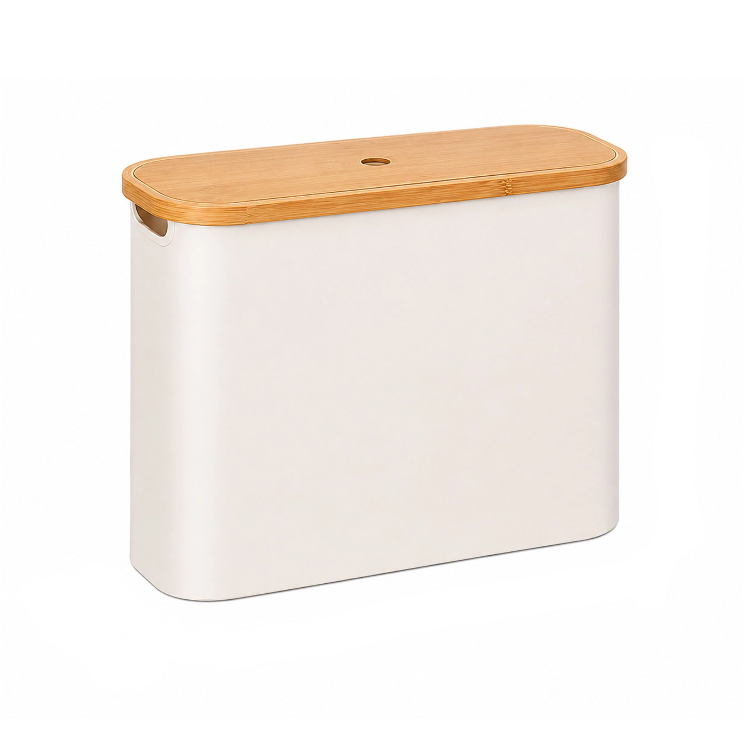 Stock Preferred Toilet Paper Storage Basket with Lid Freestanding Bathroom Organizer